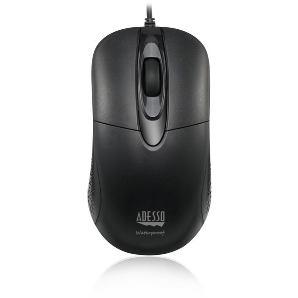 Adesso Publishing Adesso Ip65 Waterproof Antimicrobial Black Usb Scroll Mouse IMOUSEW4